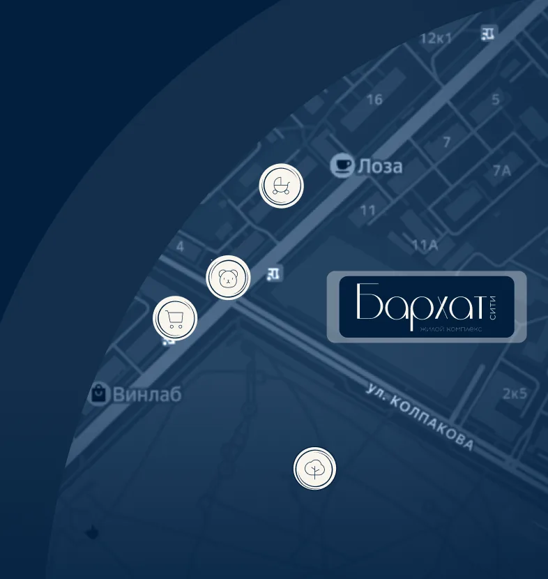 Карта района — ЖК Бархат Сити, Мытищи